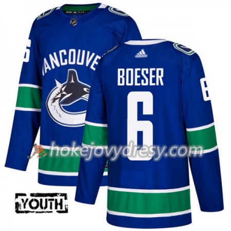 Dětské Hokejový Dres Vancouver Canucks Brock Boeser 6 Adidas 2017-2018 Modrá Authentic